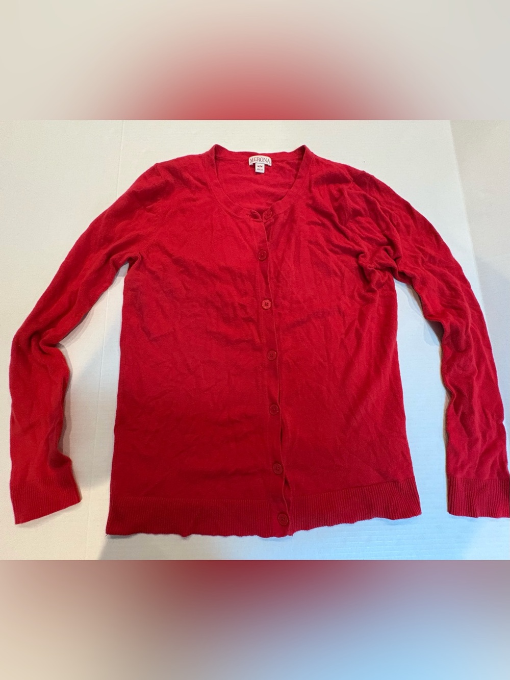 Merona Red Classic Button Cardigan